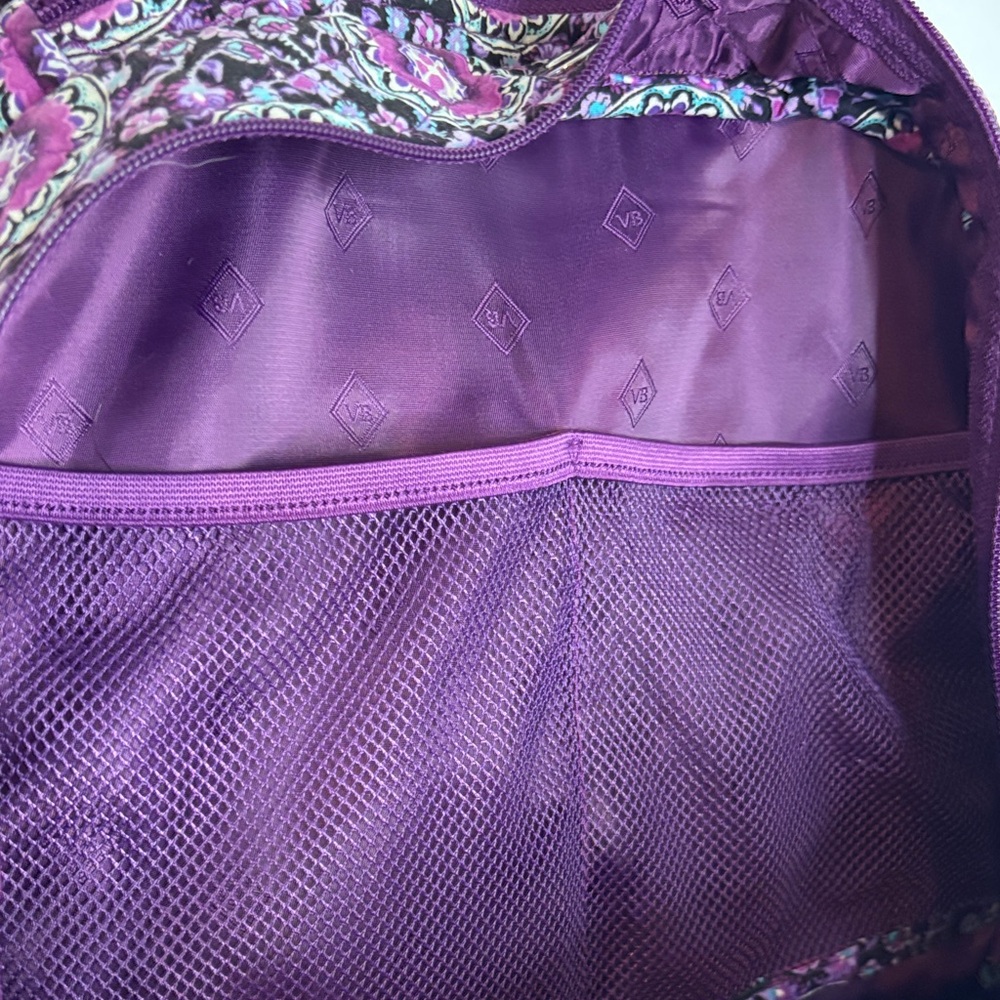 Vera Bradley Floral Purple Backpack As Is Condition VB9420 - Picture 10 of 11